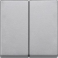 Лицевая панель Schneider Electric Merten System M для 2-кл. выключателя алюминий